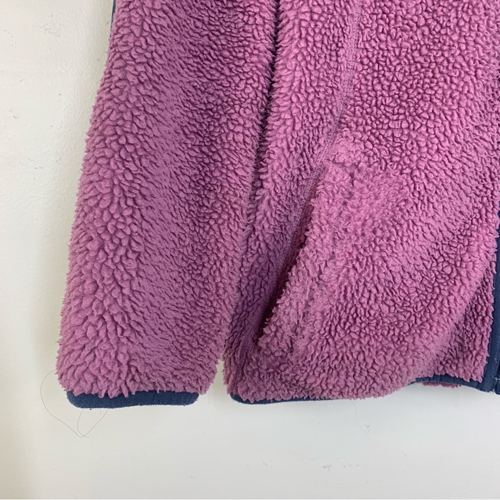 L.L.Bean Sherpa Hooded Jacket Punk/Blue -XL 18 - Picture 2 of 14